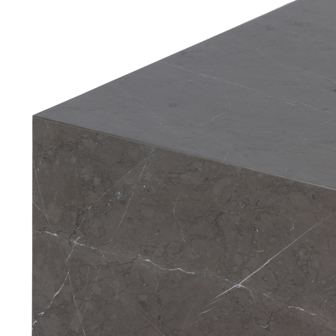 Modern Marble Plinth End Table - SwayLiving