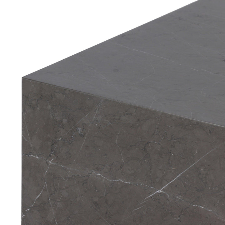 Modern Marble Plinth End Table - SwayLiving