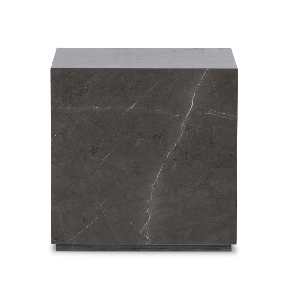 Modern Marble Plinth End Table - SwayLiving