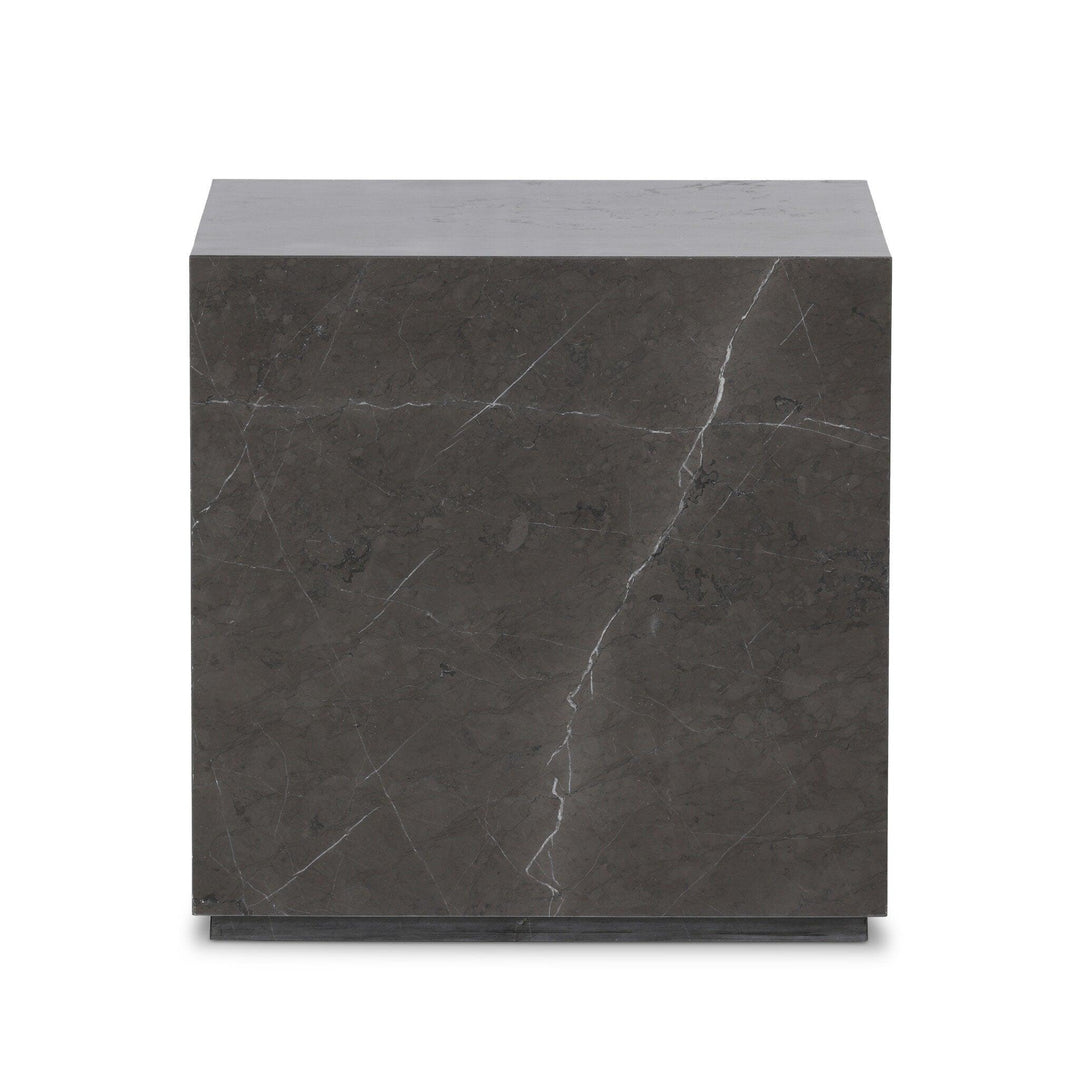 Modern Marble Plinth End Table - SwayLiving
