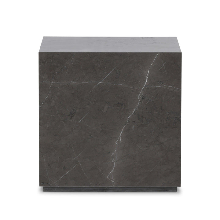Modern Marble Plinth End Table - SwayLiving