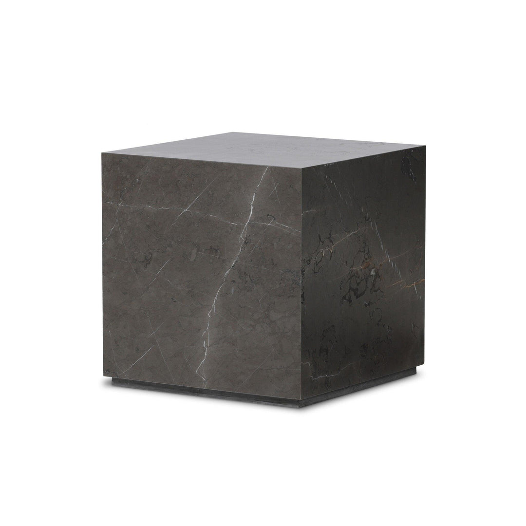 Modern Marble Plinth End Table - SwayLiving