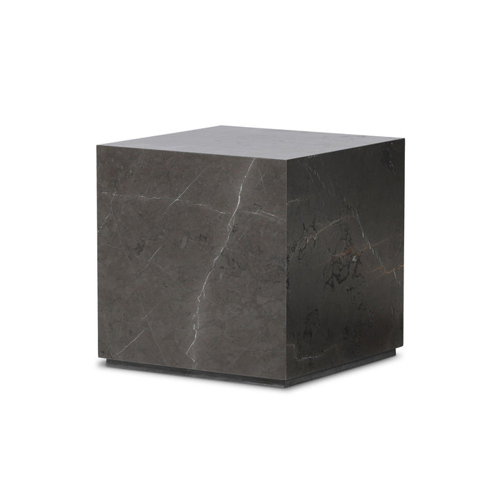 Modern Marble Plinth End Table - SwayLiving