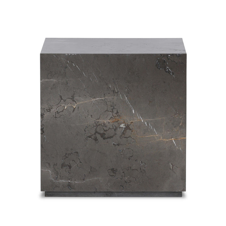 Modern Marble Plinth End Table - SwayLiving