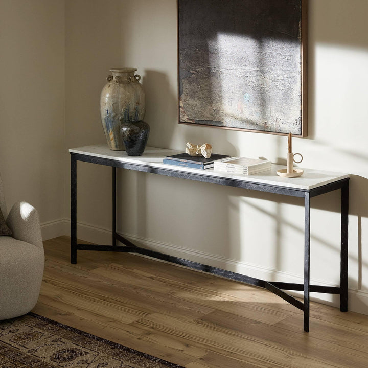 Hammered Iron Console Table - SwayLiving
