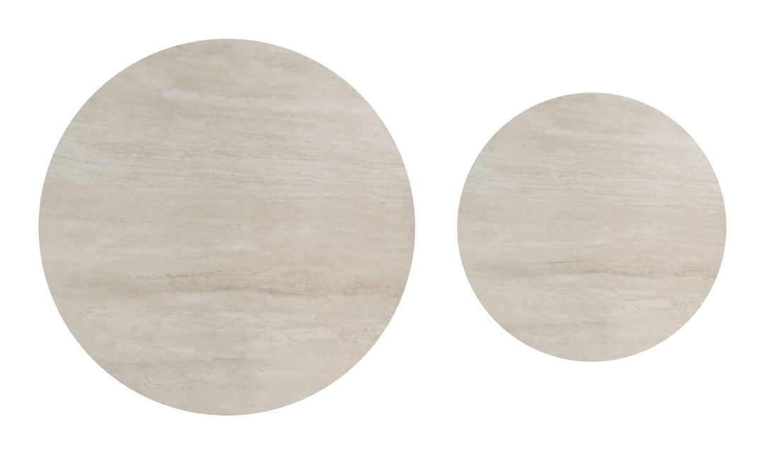 Camella Coffee Table Set (2-Piece) Light Beige & Black