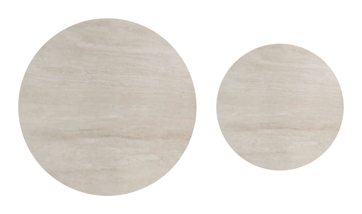 Camella Coffee Table Set (2-Piece) Light Beige & Black