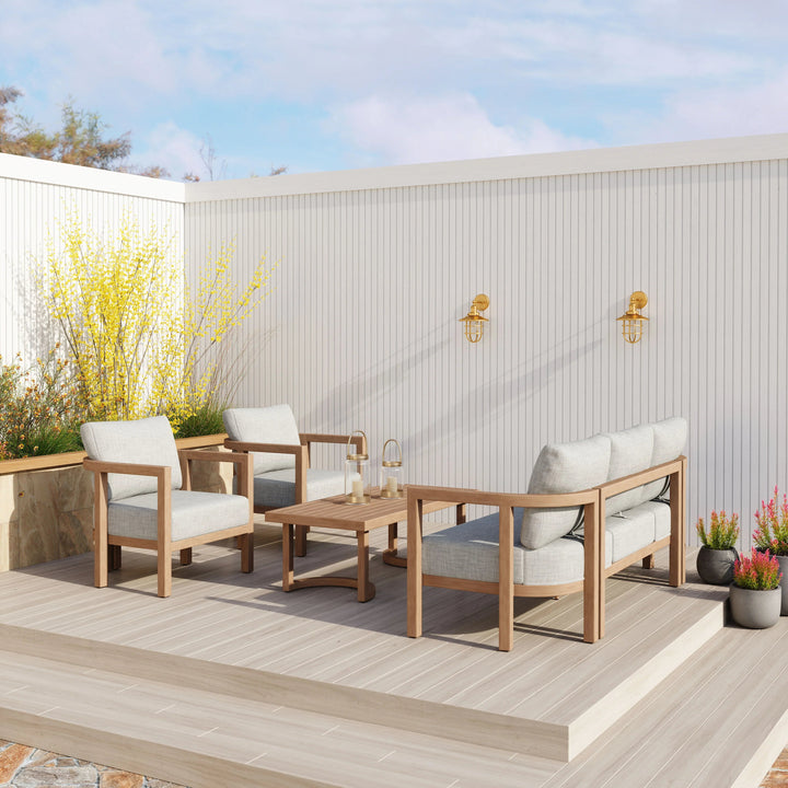 SwayLiving Leto Coffee Table Brown OUTDOOR COFFEE TABLES