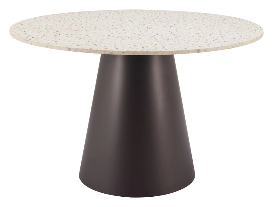 SwayLiving Jorf Dining Table Beige & Bronze DINING TABLES