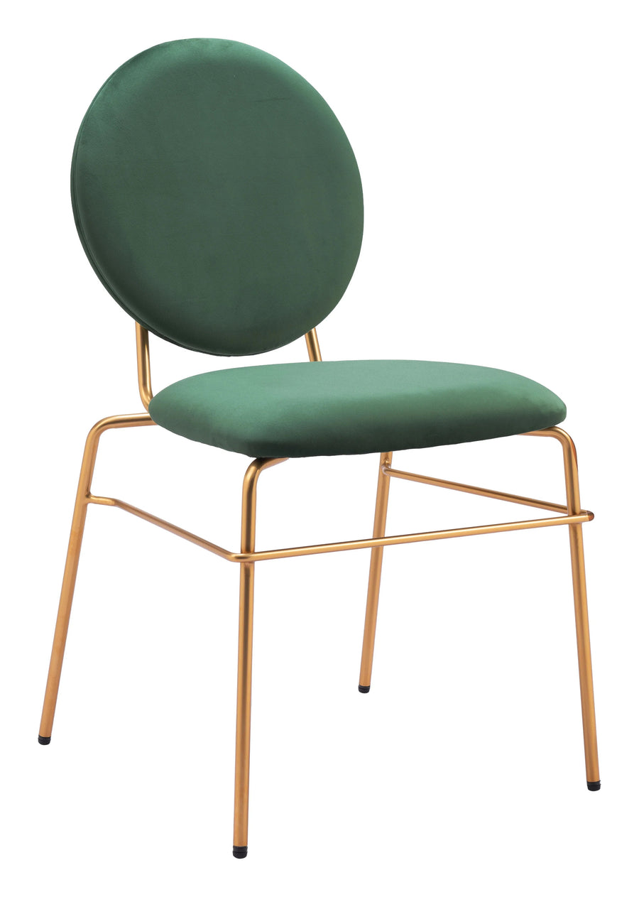 SwayLiving Odessa Dining Chair (Set of 2) Green & Gold DINING CHAIRS