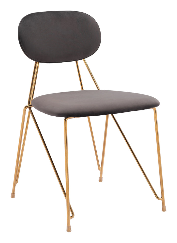 SwayLiving Georges Dining Chair (Set of 2) Gray & Gold DINING CHAIRS
