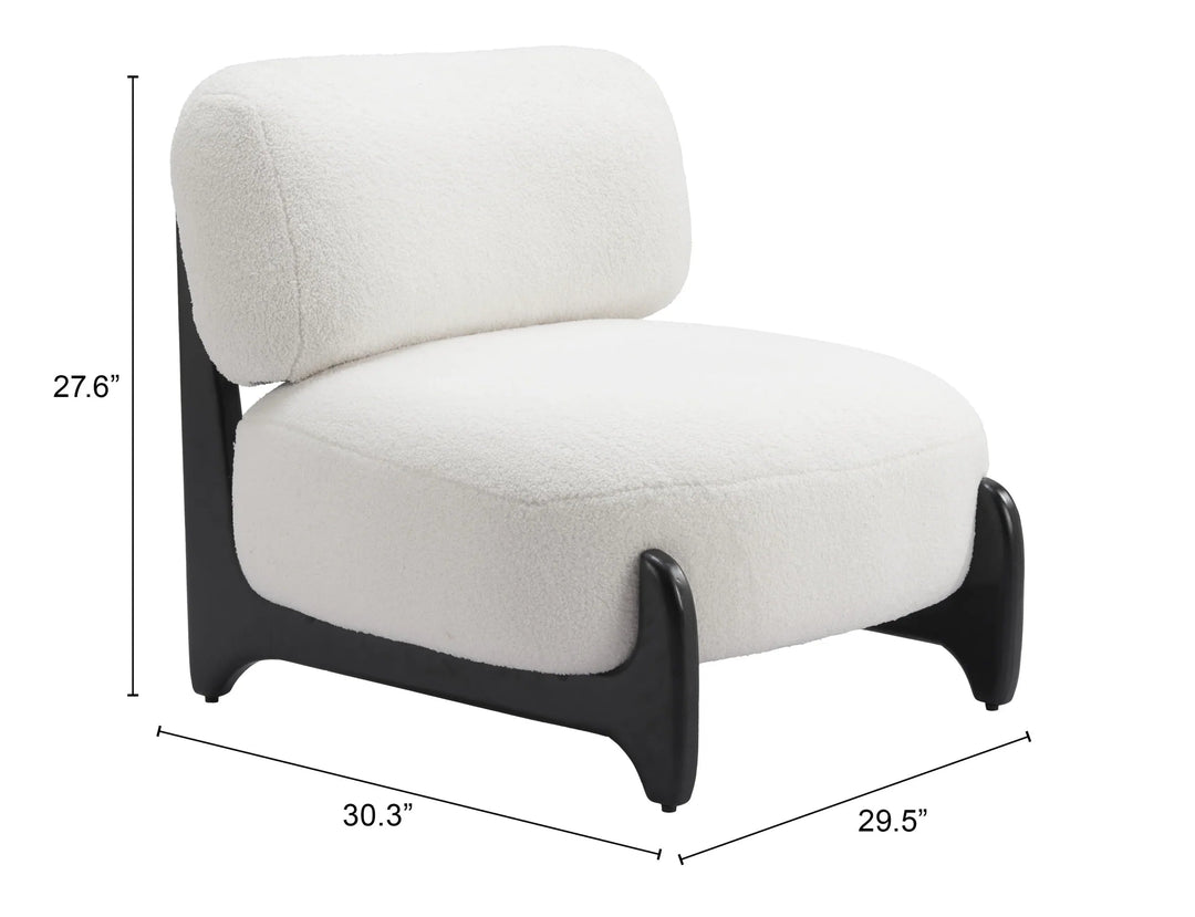 SwayLiving Bombo Accent Chair White ACCENT + LOUNGE CHAIRS