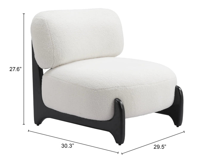 SwayLiving Bombo Accent Chair White ACCENT + LOUNGE CHAIRS