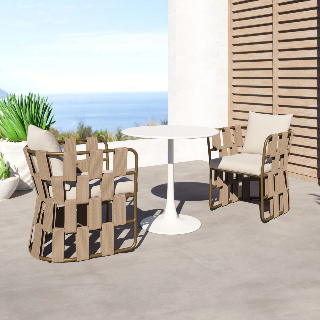 SwayLiving Quadrat Dining Chair White OUTDOOR DINING CHAIRS