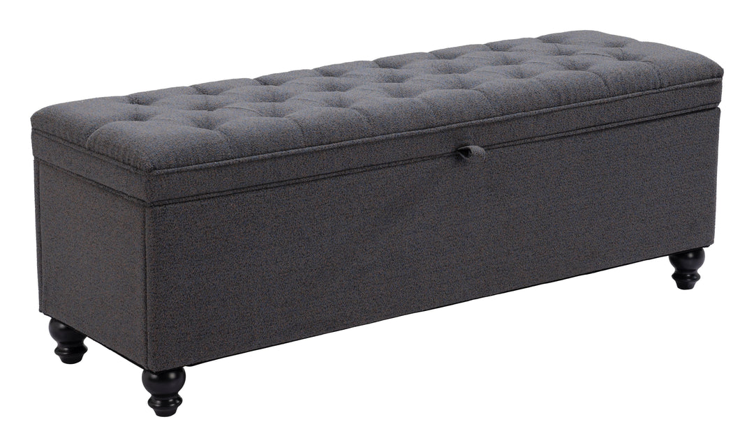 SwayLiving Halifax Storage Bench Gravel Gray BENCHES