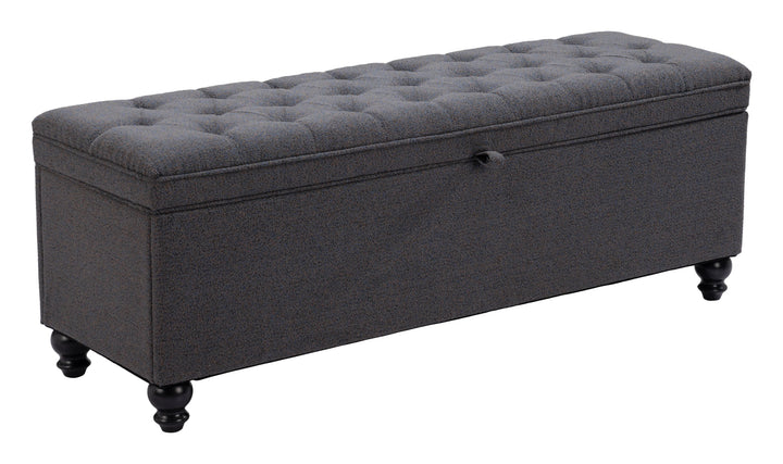 SwayLiving Halifax Storage Bench Gravel Gray BENCHES
