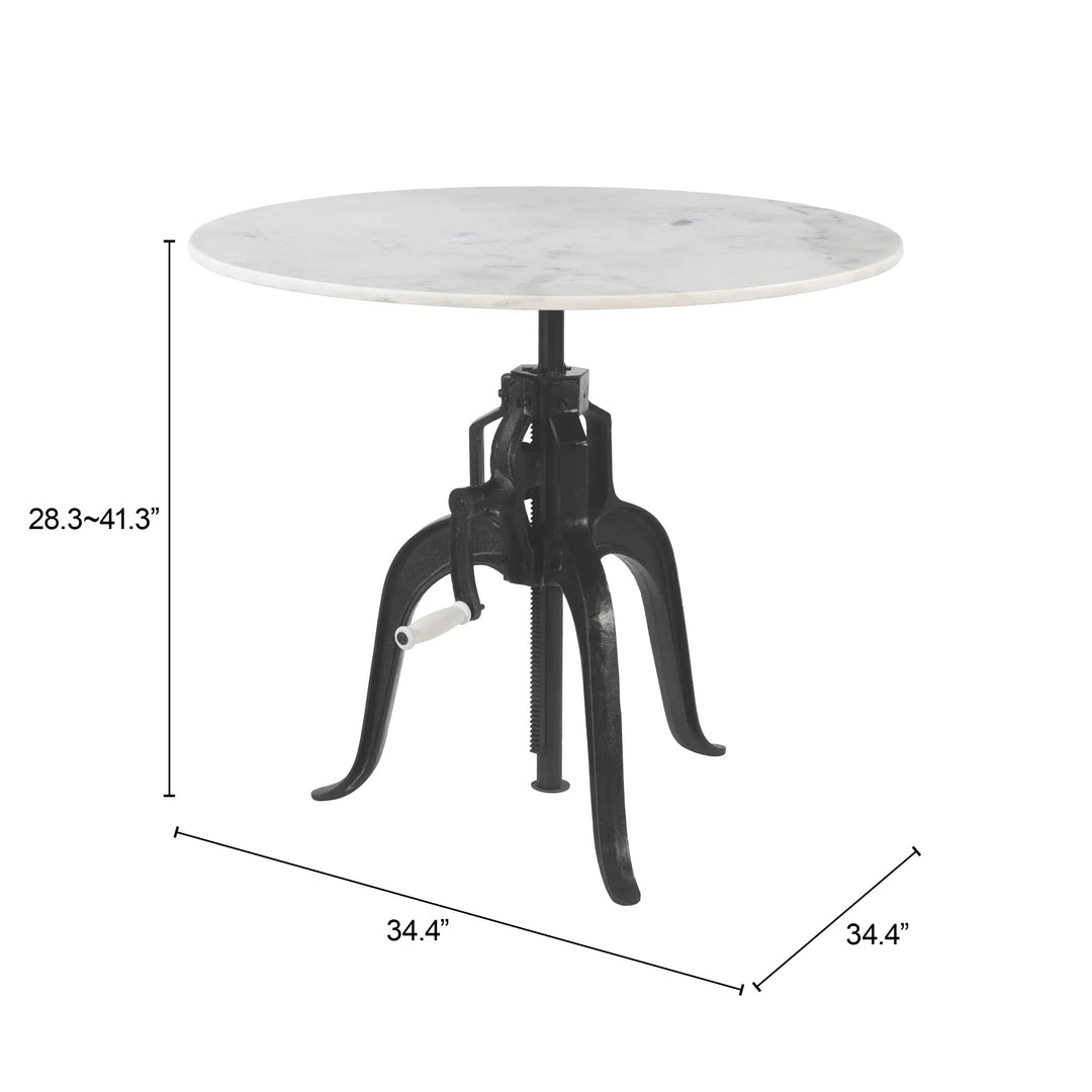 SwayLiving Mufid Bistro Table White & Black DINING TABLES