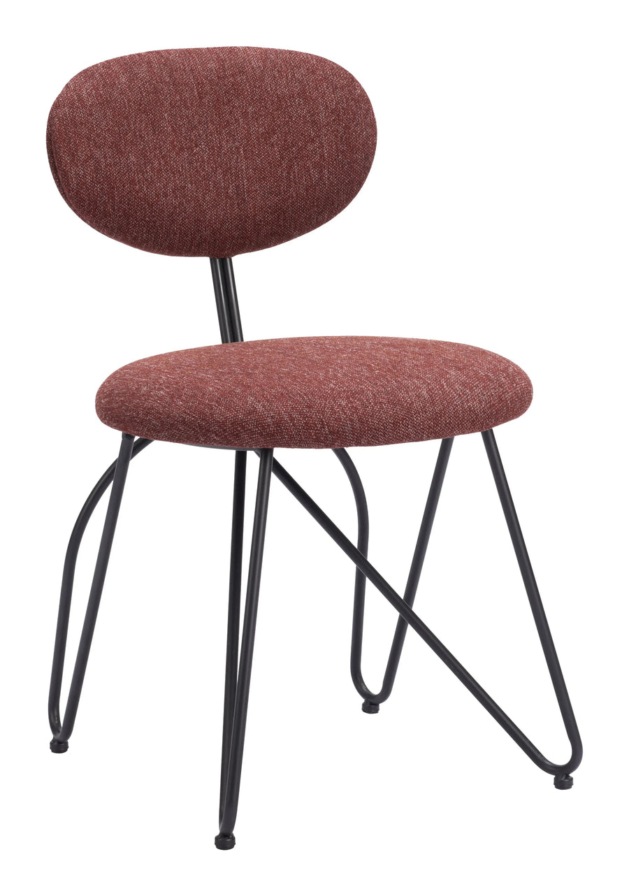 SwayLiving Novi Dining Chair (Set of 2) Maroon Brown DINING CHAIRS