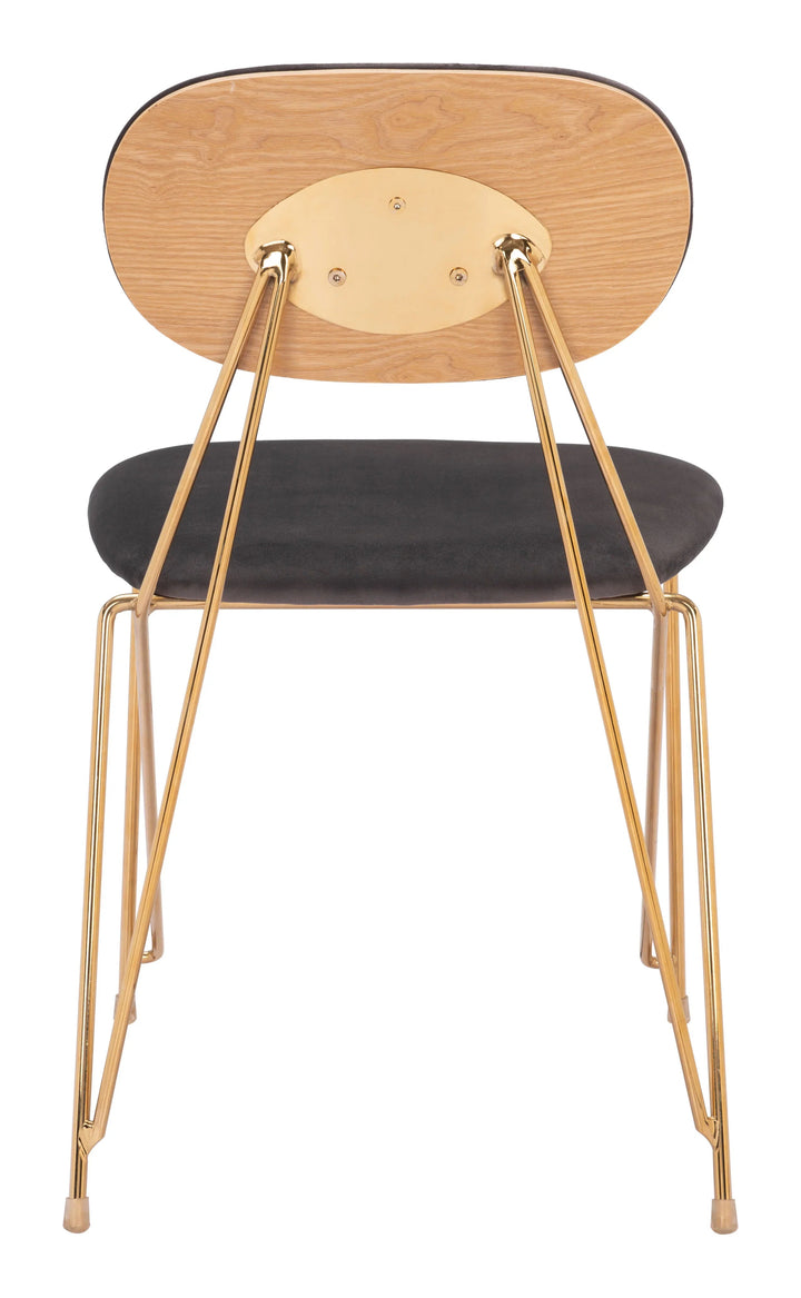 SwayLiving Georges Dining Chair (Set of 2) Gray & Gold DINING CHAIRS