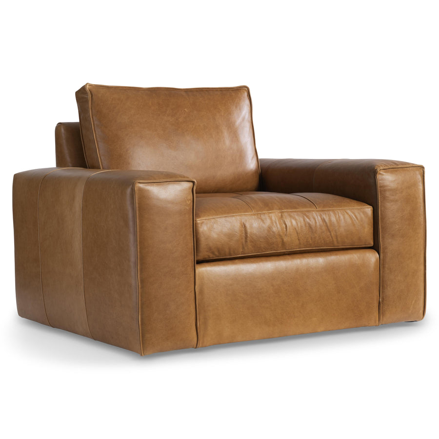 SwayLiving SwayLiving Nest Leather Swivel Chair