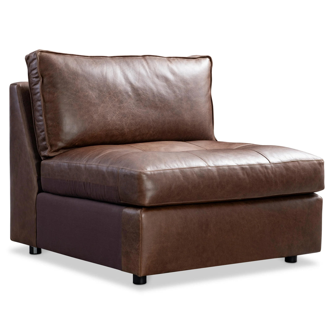 SwayLiving - Nest Leather Armless Chair - 3330LO | SwayLiving
