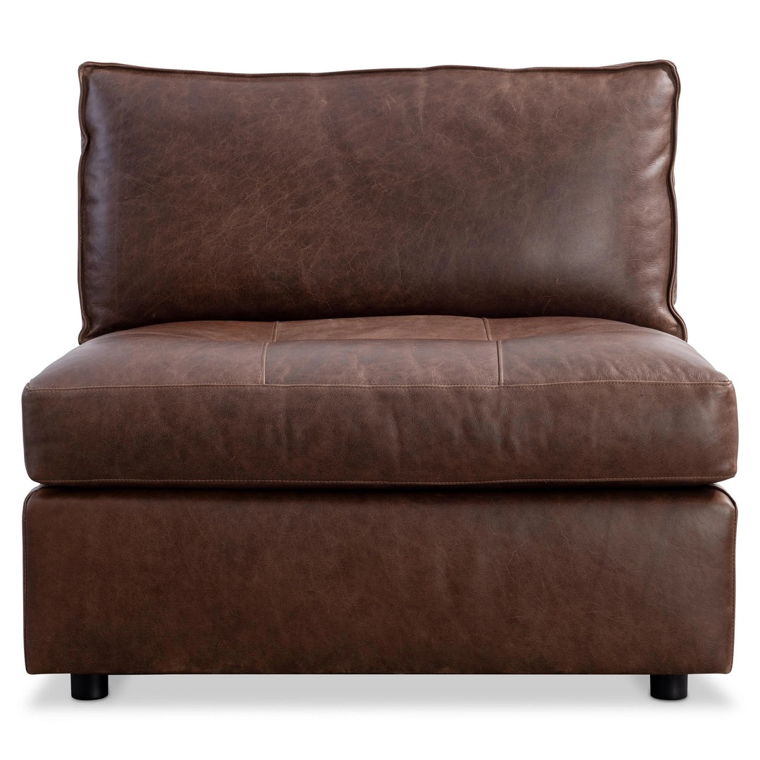 SwayLiving - Nest Leather Armless Chair - 3330LO | SwayLiving