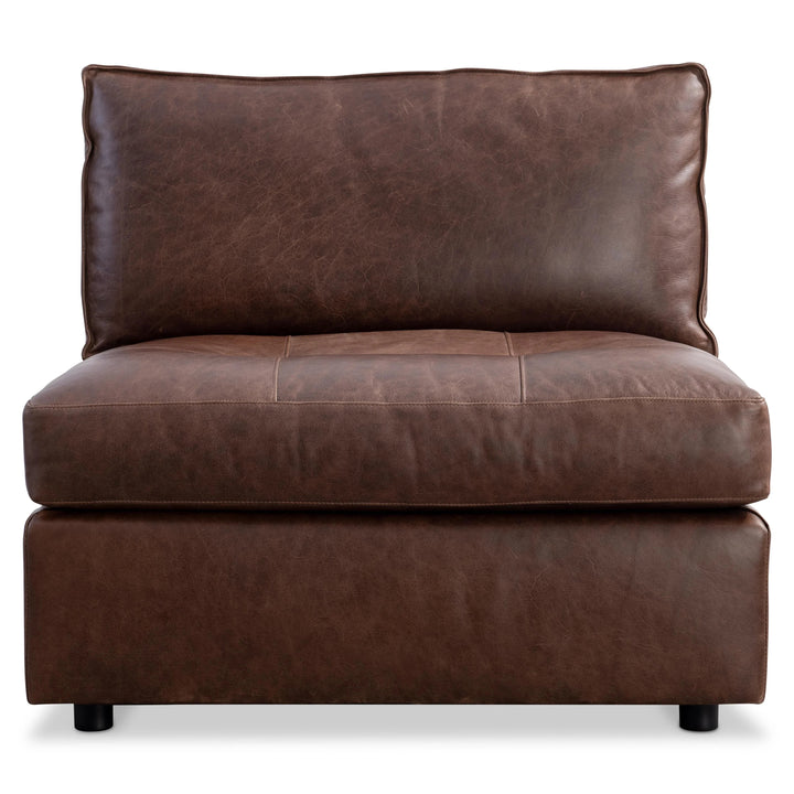 SwayLiving - Nest Leather Armless Chair - 3330LO | SwayLiving