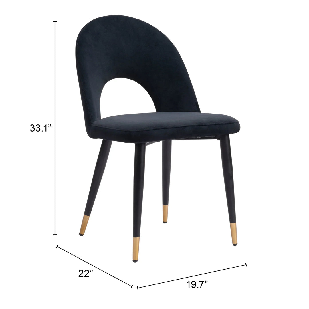 SwayLiving Menlo Dining Chair (Set of 2) Black DINING CHAIRS