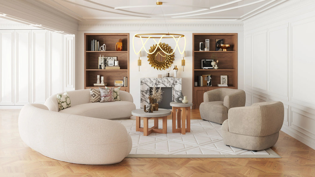 SwayLiving Bekker Accent Chair Golden Beige ACCENT + LOUNGE CHAIRS