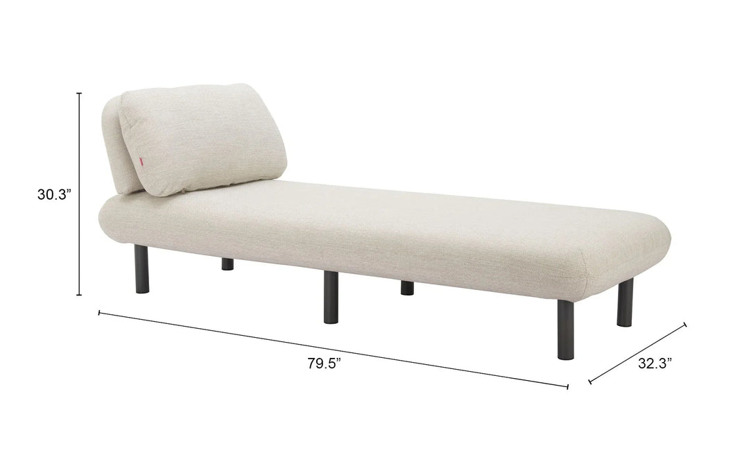 SwayLiving Aperto Chaise Beige ACCENT + LOUNGE CHAIRS