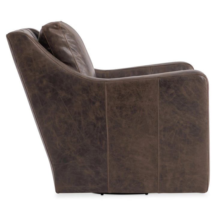 SwayLiving - Ventura Leather Swivel Chair - 352SLO | SwayLiving
