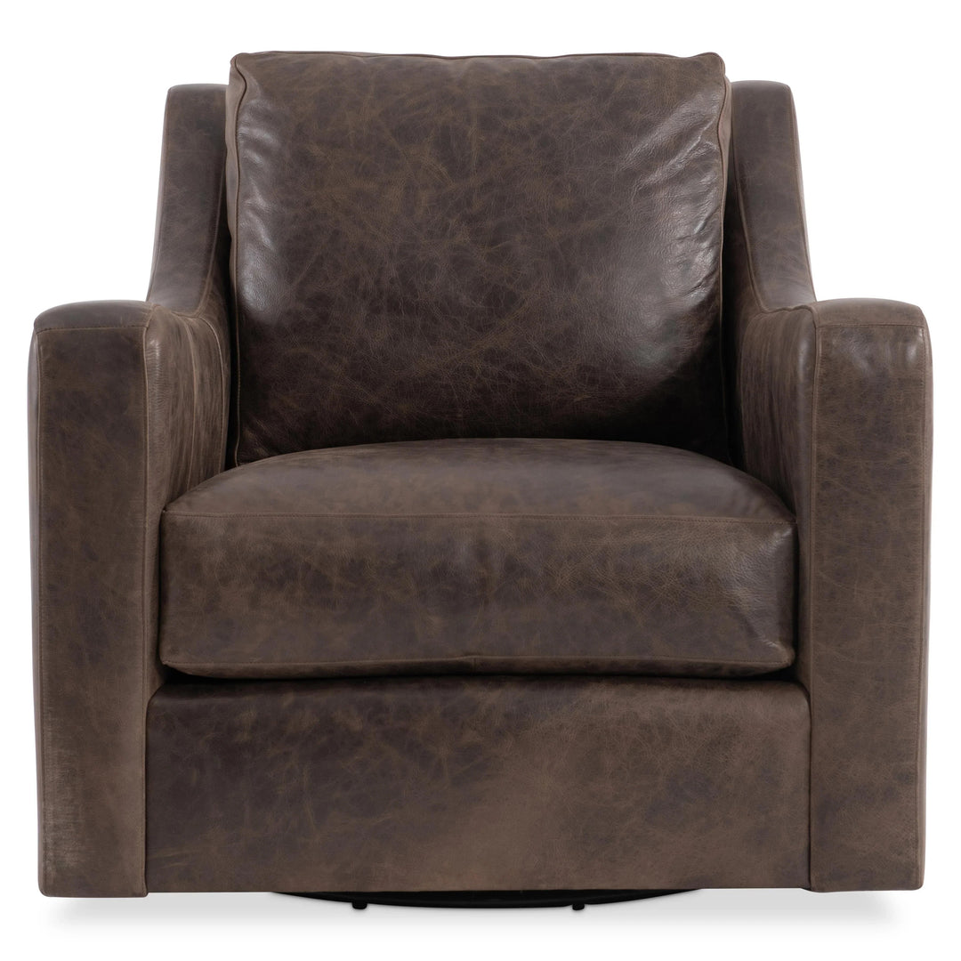 SwayLiving - Ventura Leather Swivel Chair - 352SLO | SwayLiving
