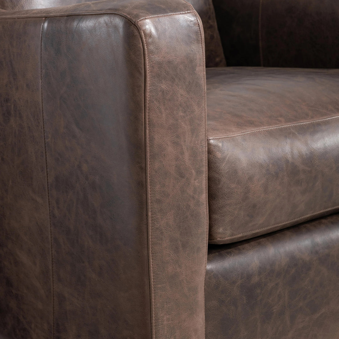 SwayLiving - Ventura Leather Swivel Chair - 352SLO | SwayLiving