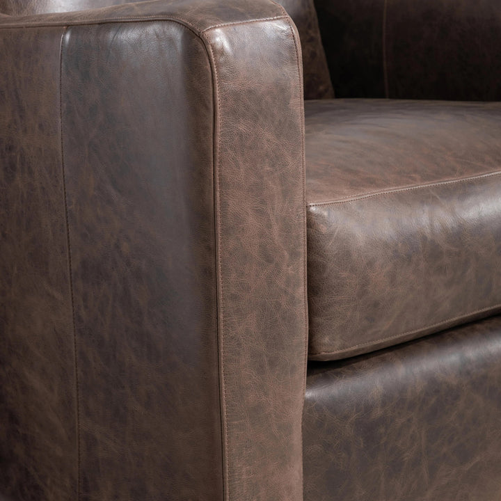 SwayLiving - Ventura Leather Swivel Chair - 352SLO | SwayLiving