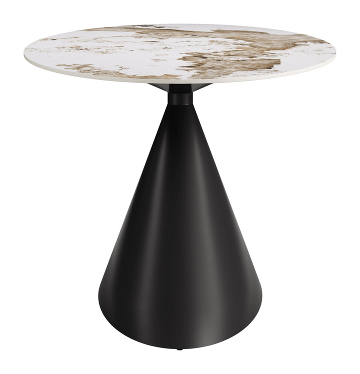 Armana Dining Table White & Brown