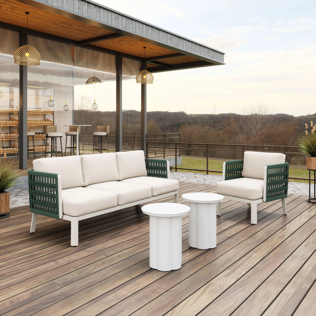 SwayLiving Bridgehampton Sofa White OUTDOOR SOFAS + SECTIONALS