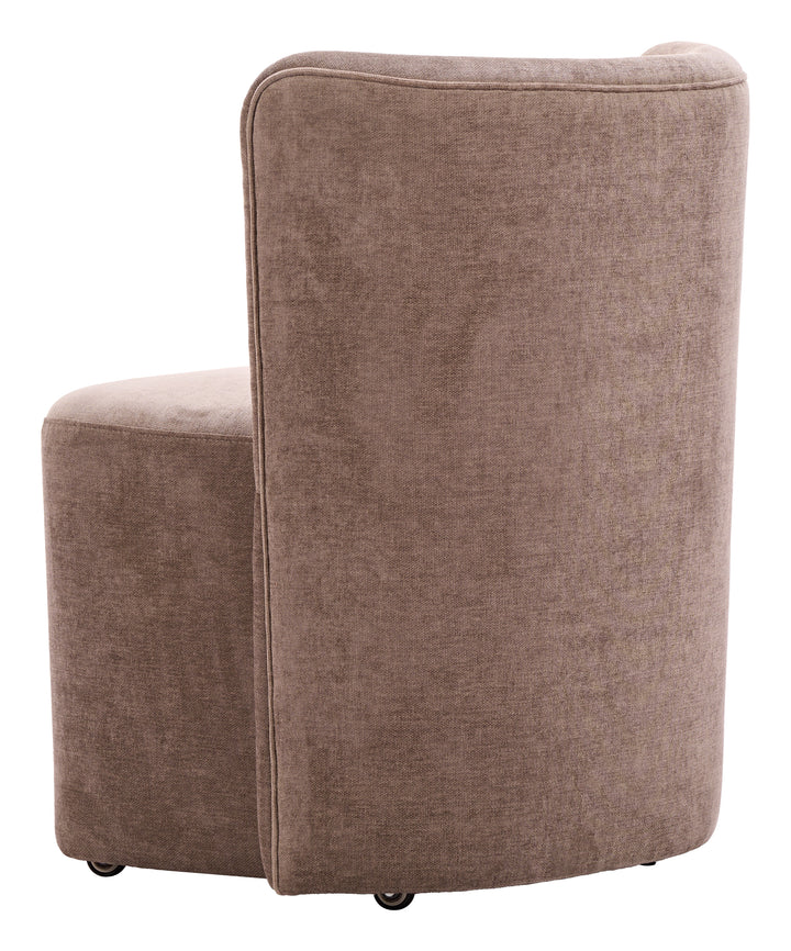 Bambun Dining Chair with Wheels Taupe