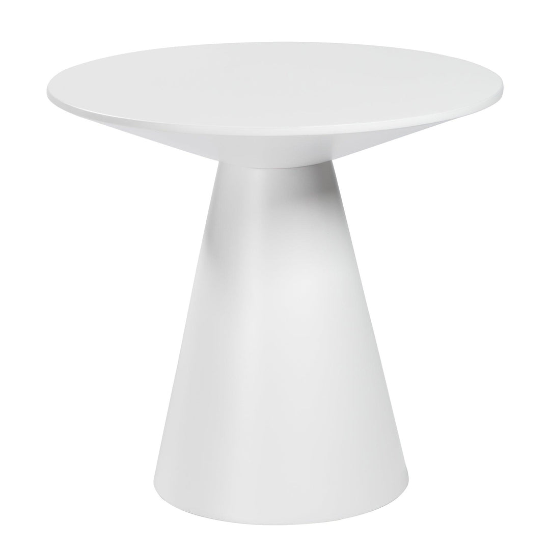 SwayLiving Wesley 24" Side Table in Matte White ACCENT TABLES