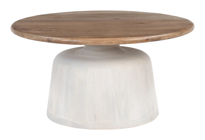 SwayLiving Goblet Coffee Table Brown & White COFFEE TABLES