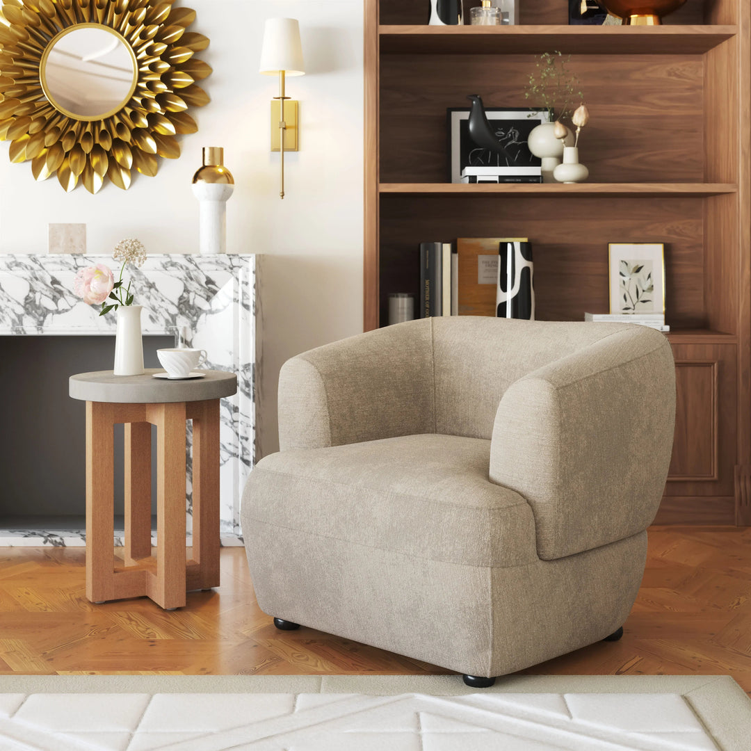 SwayLiving Bekker Accent Chair Golden Beige ACCENT + LOUNGE CHAIRS