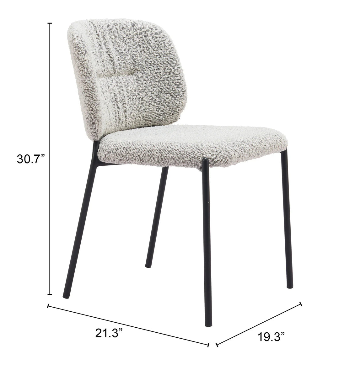 SwayLiving Plat Dining Chair (Set of 2) Gray DINING CHAIRS