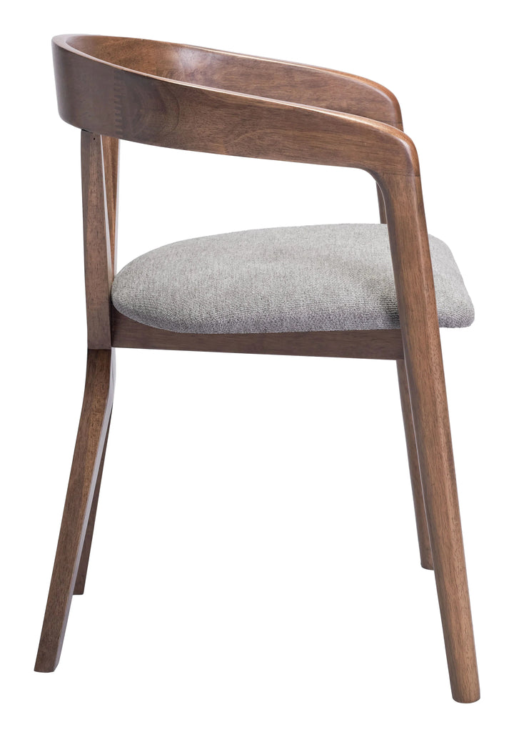 SwayLiving Cairo Dining Chair Dove Gray & Walnut - Set of 2 DINING CHAIRS