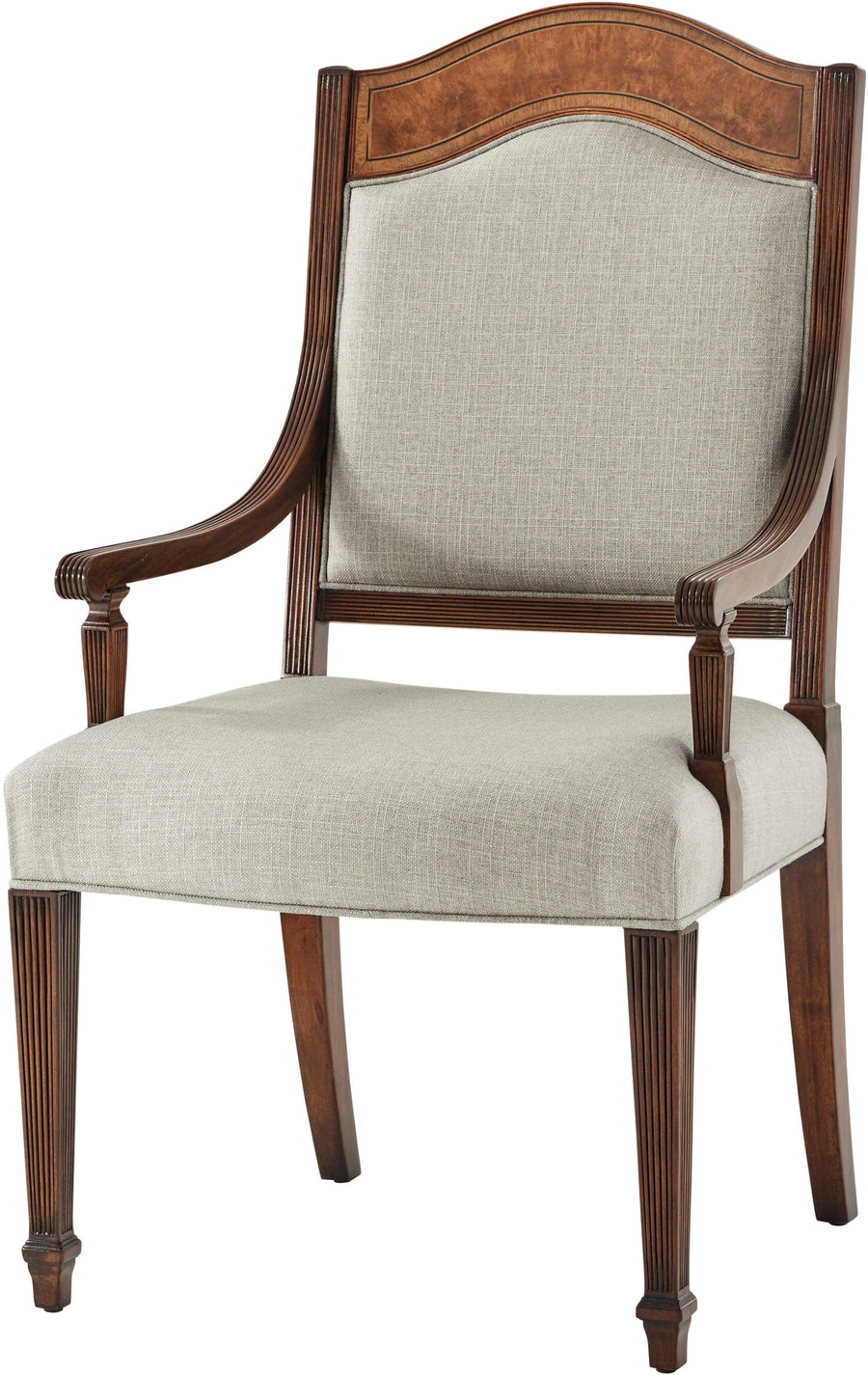 SwayLiving Sheraton's Satinwood Armchair - Set Of 2 DINING CHAIRS