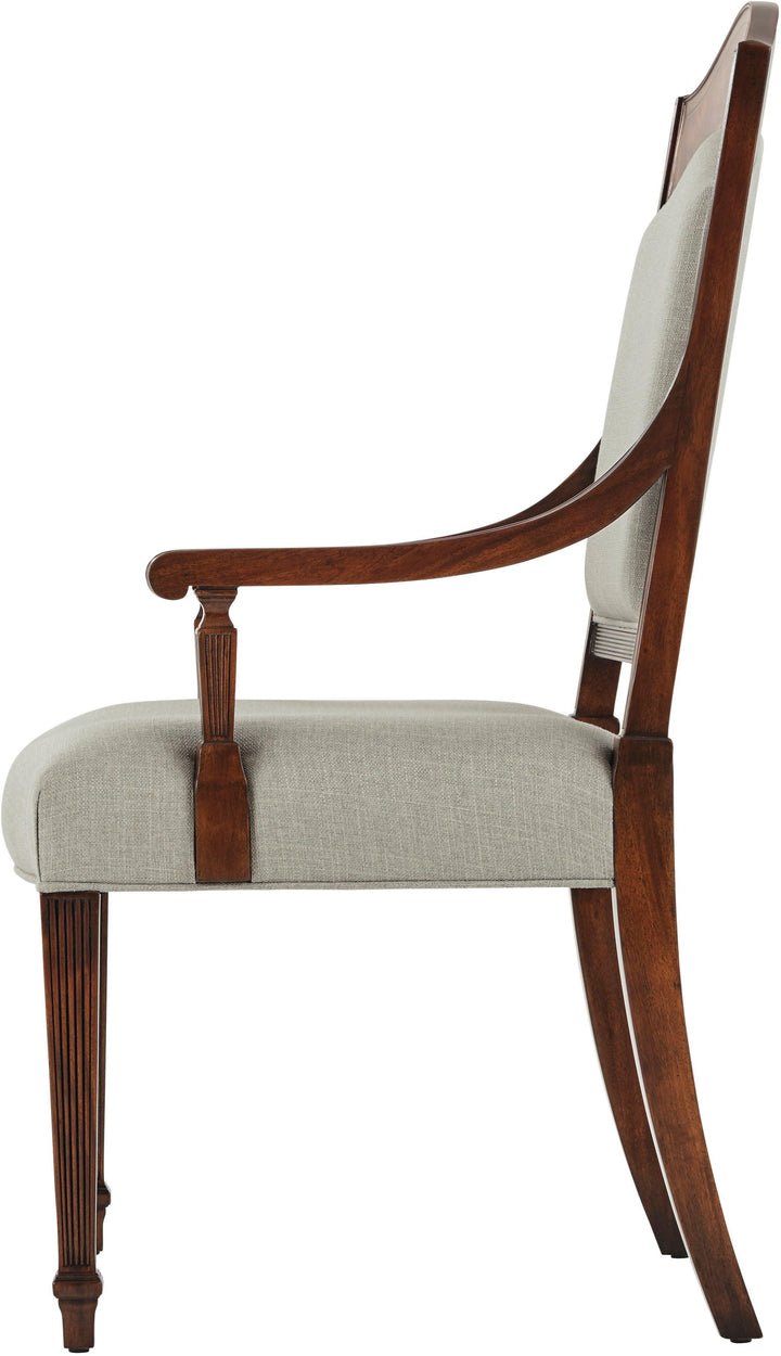 SwayLiving Sheraton's Satinwood Armchair - Set Of 2 DINING CHAIRS
