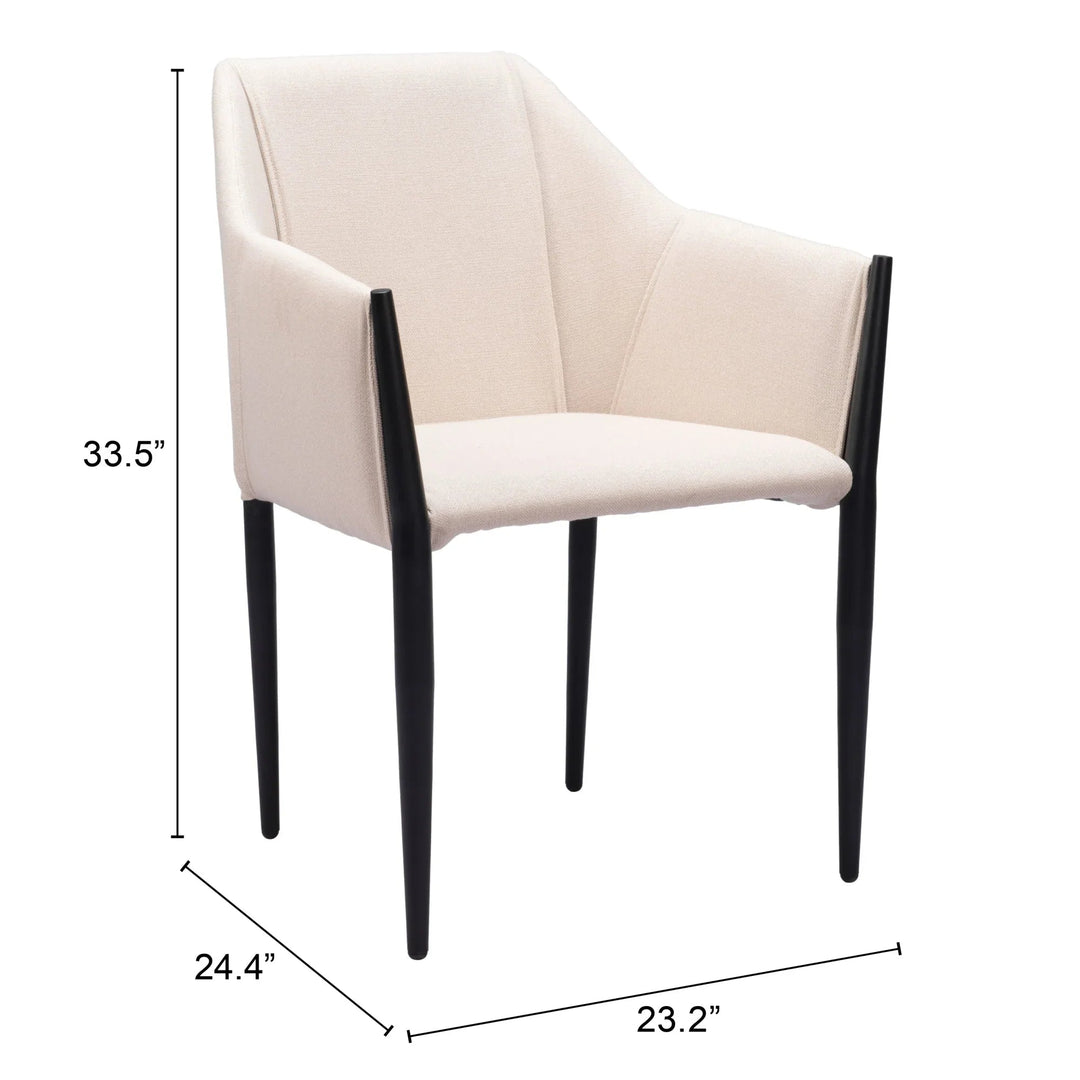 SwayLiving Andover Dining Chair (Set of 2) Beige DINING CHAIRS