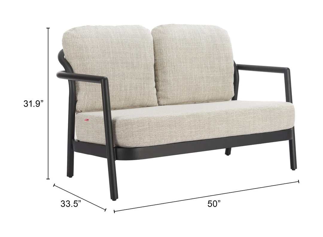 SwayLiving Rein Loveseat Beige OUTDOOR SOFAS + SECTIONALS
