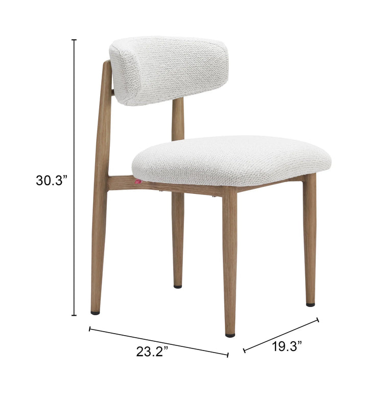 SwayLiving Bege Dining Chair White - Set of 2 DINING CHAIRS