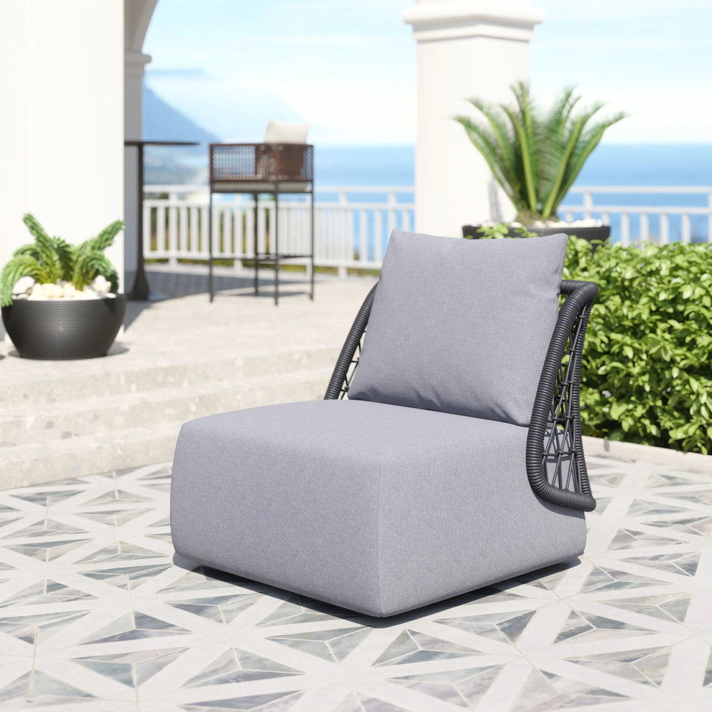 SwayLiving Mekan Accent Chair Gray OUTDOOR CHAISE LOUNGES