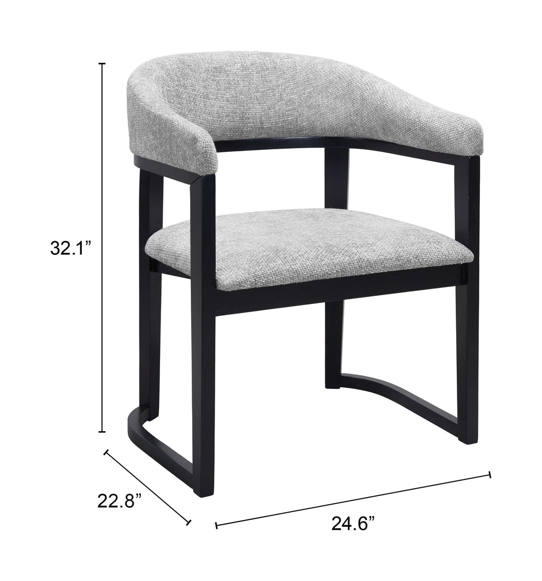 SwayLiving Anasa Dining Chair Gray - Set of 2 DINING CHAIRS