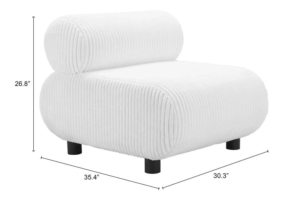 SwayLiving Rahat Accent Chair White ACCENT + LOUNGE CHAIRS